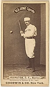 Johnston, Center Field, Boston, from the Old Judge series (N172) for Old Judge Cigarettes by Goodwin & Company