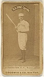 Johnston, Center Field, Boston, from the Old Judge series (N172) for Old Judge Cigarettes by Goodwin & Company
