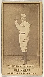 Johnston, Center Field, Boston, from the Old Judge series (N172) for Old Judge Cigarettes by Goodwin & Company