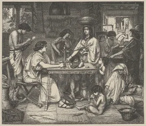 Joseph Distributes Corn, from "Dalziels' Bible Gallery"