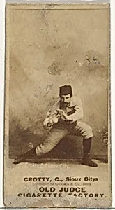 Joseph P. "Joe" Crotty, Catcher, Sioux City Corn Huskers, from the Old Judge series (N172) for Old Judge Cigarettes by Goodwin & Company