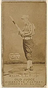 Joseph R. "Joe" Walsh, Shortstop, Omaha Omahogs/ Lambs, from the Old Judge series (N172) for Old Judge Cigarettes by Goodwin & Company
