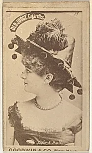 Josie A. Hall, from the Actors and Actresses series (N171) for Old Judge Cigarettes by Goodwin & Company
