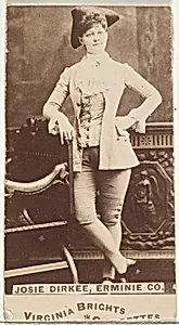 Josie Dirkee, Erminie Co., from the Actors and Actresses series (N45, Type 1) for Virginia Brights Cigarettes by Allen & Ginter