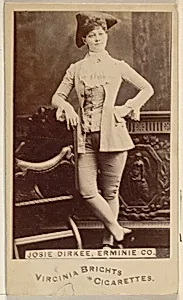 Josie Dirkee, Erminie Co., from the Actors and Actresses series (N45, Type 6) for Virginia Brights Cigarettes by Allen & Ginter