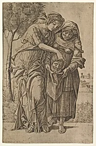 Judith and her maidservant with the head of Holofernes by Girolamo Mocetto|Andrea Mantegna