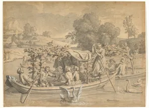 July: Amusements on the Water, (Juillet : les Divertissements sur l’eau)