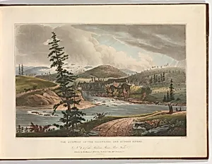 Junction of the Sacandaga and Hudson Rivers (No. 2 of The Hudson River Portfolio) by John Hill|William Guy Wall|Henry J. Megarey|W. B. Gilley|William and Charles Rollinson|John Mill