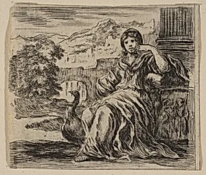 Juno, from 'Game of Mythology' (Jeu de la Mythologie) by Stefano della Bella|Jean Desmarets de Saint-Sorlin|Henri Le Gras|Louis XIV, King of France|Cardinal Jules Mazarin