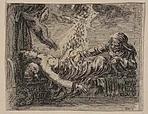 Jupiter and Danäe, from 'Game of Mythology' (Jeu de la Mythologie) by Stefano della Bella|Jean Desmarets de Saint-Sorlin|Henri Le Gras|Louis XIV, King of France|Cardinal Jules Mazarin