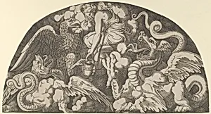 Jupiter's Eagle Bringing Water of the Styx to Psyche by Giulio Romano|Léon Davent