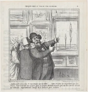 Just look what a degenerated and corrupt world we are living in...., from 'Sketches from the Salon,' published in Le Charivari, June 8, 1865