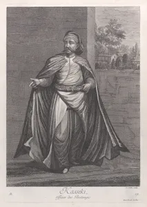 Kasseki, officier des Bostangis, plate 19 from "Recueil de cent estampes représentent differentes nations du Levant"