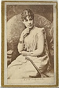 Kate Forsyth, from the Actresses and Celebrities series (N60, Type 2) promoting Little Beauties Cigarettes for Allen & Ginter brand tobacco products by Allen & Ginter