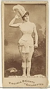 Kate Uart, Corsair Co., from the Actors and Actresses series (N45, Type 1) for Virginia Brights Cigarettes by Allen & Ginter