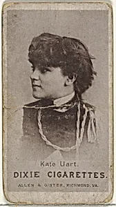Kate Uart, from the Actresses series (N67) promoting Dixie Cigarettes for Allen & Ginter brand tobacco products by Allen & Ginter