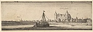 Kelsterbach Castle near Höchst am Main by Wenceslaus Hollar