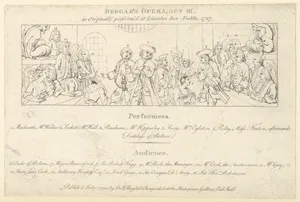 Key with List of Performers and Audience to: The Beggars Opera
