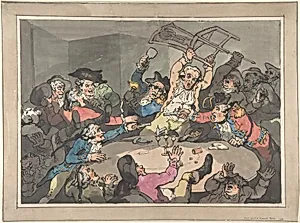 Kick Up at a Hazard Table by Thomas Rowlandson|John Harris