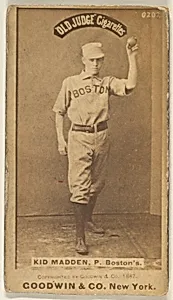 Kid Madden, Pitcher, Boston, from the Old Judge series (N172) for Old Judge Cigarettes by Goodwin & Company