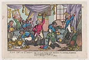 King Joe and Co. Making the Most Of Their Time Previous To Quitting Madrid by Thomas Tegg|George Murgatroyd Woodward|Thomas Rowlandson|Joseph Bonaparte