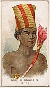 King of Chumbiri, Africa, from the Savage and Semi-Barbarous Chiefs and Rulers series (N189) issued by Wm. S. Kimball & Co. by William S. Kimball & Company