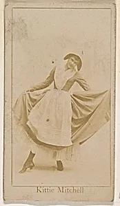 Kittie Mitchell, from the Actresses series (N245) issued by Kinney Brothers to promote Sweet Caporal Cigarettes by Kinney Brothers Tobacco Company