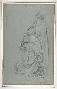 Kneeling St. Francis and St. Nicholas of Bari