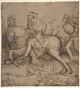Knight on Horseback and Landsknecht