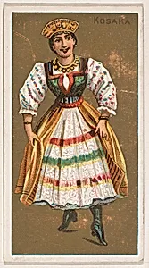 Kosaka, from National Dances (N225, Type 1) issued by Kinney Bros. by Kinney Brothers Tobacco Company