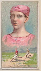 L.E. Myers, Champion Runner of the World, from the Champions of Games and Sports series (N184, Type 2) issued by W.S. Kimball & Co.