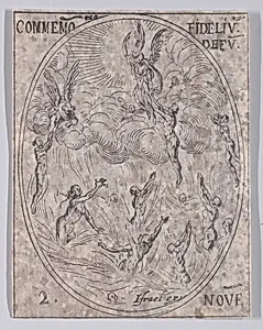 La Commémoration des Morts (All Souls' Day), from November 2nd, from "Les Images De Tous Les Saincts et Saintes de L'Année" (Images of All of the Saints and Religious Events of the Year) by Israël Henriet|Jacques Callot