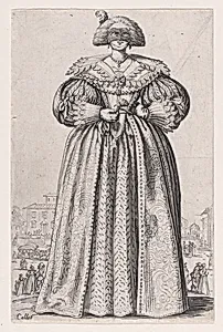 La Dame au Masque (The Lady with a Mask), from La Noblesse (The Nobility) by Jacques Callot