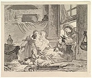La Famille du Fermier by Jean Honoré Fragonard|Antoine Louis Romanet|Clément Pierre Marillier