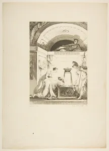 La Matrone d'Ephese, from "Contes et nouvelles en vers par Jean de La Fontaine. A Paris, de l'imprimerie de P. Didot, l'an III de la République, 1795"