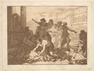 La Peste chez les Philistins (Plague Among the Philistines), in an album containing Recueil de Compositions par Lagrenée Le Jeune (Collection of Compositions by Lagrenée the Younger)