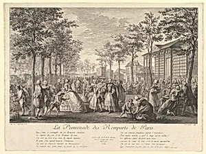 La Promenade des Remparts de Paris by Augustin de Saint-Aubin|Pierre François Courtois