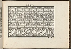 La Vera Perfettione del Disegno di varie sorti di recami, page 18 (recto) by Giovanni Ostaus|Giuseppe Salviati (Giuseppe Porta, called Il Salviati)