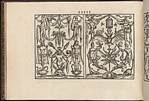 La Vera Perfettione del Disegno di varie sorti di recami, page 27 (verso) by Giovanni Ostaus|Giuseppe Salviati (Giuseppe Porta, called Il Salviati)