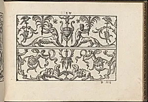 La Vera Perfettione del Disegno di varie sorti di recami, page 28 (recto) by Giovanni Ostaus|Giuseppe Salviati (Giuseppe Porta, called Il Salviati)