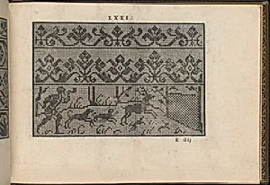 La Vera Perfettione del Disegno di varie sorti di recami, page 36 (recto) by Giovanni Ostaus|Giuseppe Salviati (Giuseppe Porta, called Il Salviati)