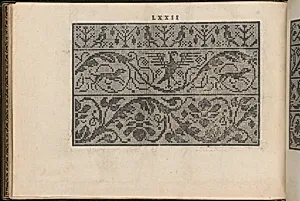 La Vera Perfettione del Disegno di varie sorti di recami, page 36 (verso) by Giovanni Ostaus|Giuseppe Salviati (Giuseppe Porta, called Il Salviati)