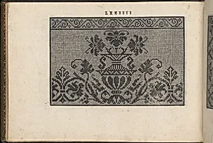 La Vera Perfettione del Disegno di varie sorti di recami, page 37 (verso) by Giovanni Ostaus|Giuseppe Salviati (Giuseppe Porta, called Il Salviati)