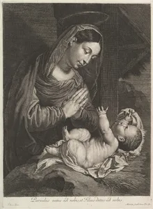 La Vierge adorent l'Enfant Jesus