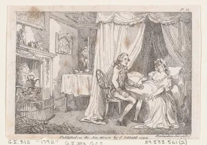 Lady Booby attempts to seduce the immaculate Joseph, from "The Adventures of Joseph Andrews, and His Friend Mr. Abraham Adams"