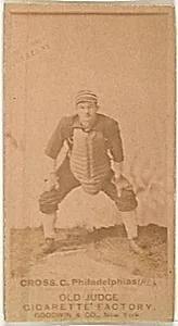 Lafayette "Lave" Napoleon Cross, Catcher, Philadelphia, from the Old Judge series (N172) for Old Judge Cigarettes by Goodwin & Company