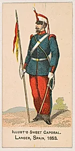 Lancer, Spain, 1853, from the Military Series (N224) issued by Kinney Tobacco Company to promote Sweet Caporal Cigarettes by Kinney Brothers Tobacco Company