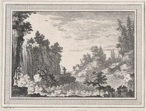 Landscape, from a series of six landscapes dedicated to Madame La Marquise de Pompadour