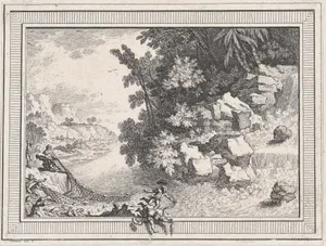 Landscape, from a series of six landscapes dedicated to Madame La Marquise de Pompadour