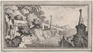Landscape, from a series of six landscapes titled "Observationib.Astronom.Regiae.Paris.Scient. Acad...1736"